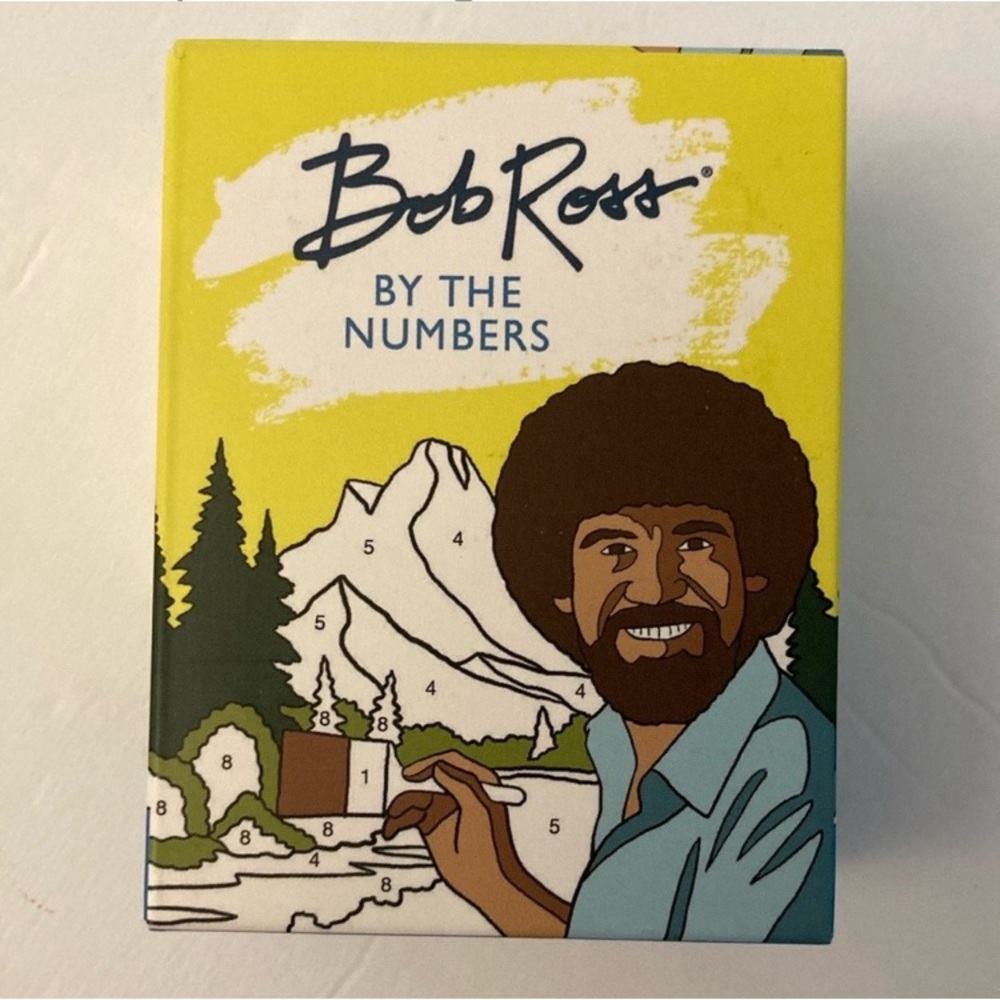 Bob Ross mini paint by numbers art kit NEW with mini easel and canvases etc
